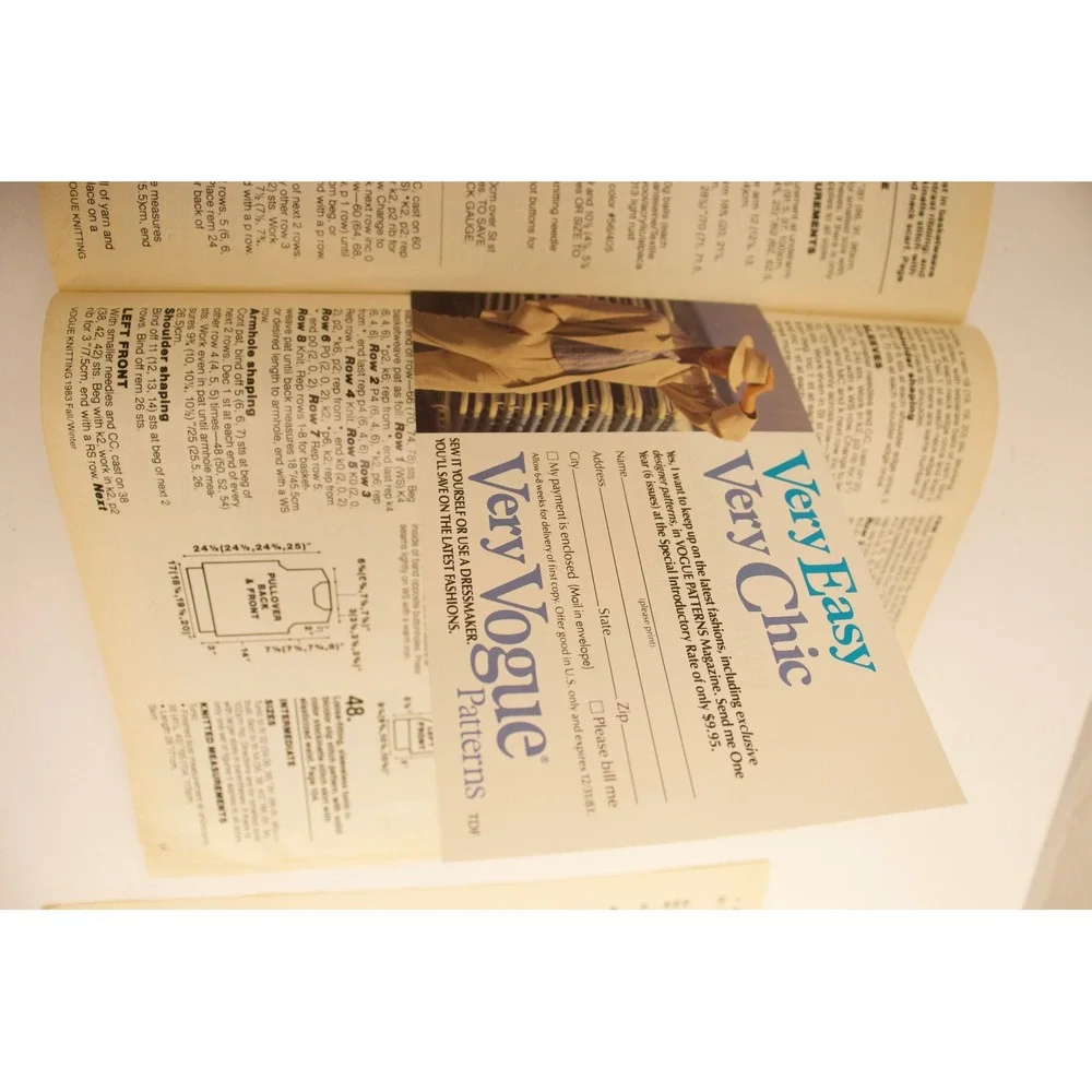 Vogue Knitting Fall Winter 1983 First Anniversary Issue Perry Ellis Patterns